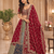 multicolor color Detailed Patch work Embroidered Hand Mirror Thread work silk blend Lehenga Choli set