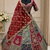 multicolor color Detailed Patch work Embroidered Hand Mirror Thread work silk blend Lehenga Choli set