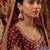 Rose gold plated  ruby stone  studded dome jhumka earrings with pearls
