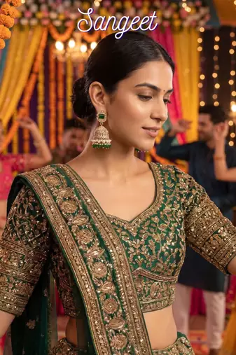 Rose gold plated green stone  studded dome jhumka earrings with pearls