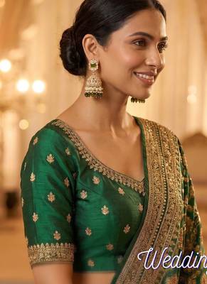 Rose gold plated light green  stone  studded dome jhumka earrings with pearls 5