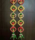 decorative gota chudi parrot hanging perfect for home decor  hanging for main door pooja decor (pack of 2)