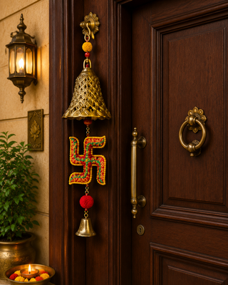 shubh labh golden door hanging for home decoration hanging for home diwali decoration (pack of 2) 3