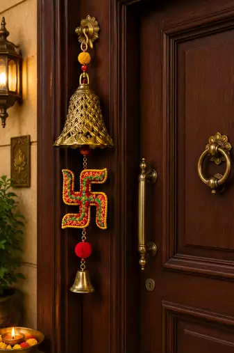 shubh labh golden door hanging for home decoration hanging for home diwali decoration (pack of 2)