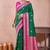 rama green zari work  silk saree traditional woven style saree with blouse piece