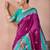 rani purple zari work  silk saree traditional woven style saree with blouse piece