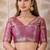 magenta pink zari work banarasi silk blend saree with tassels saree with blouse piece