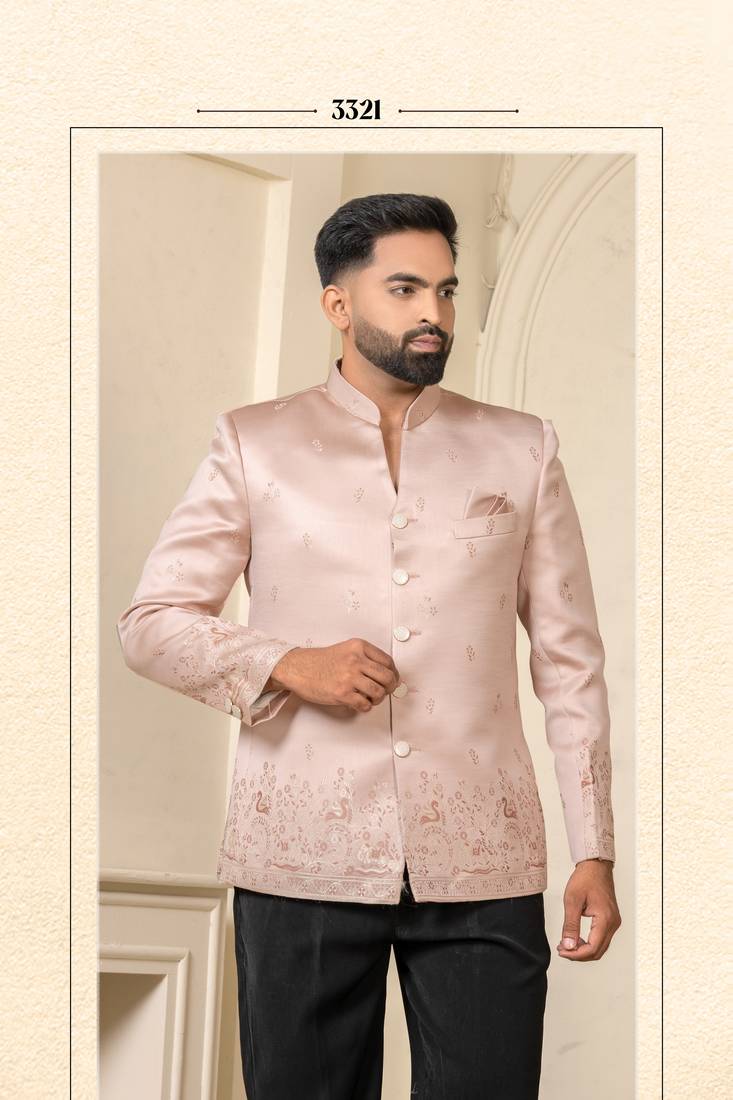 Pastel pink jodhpuri for men | men's ethnic wear