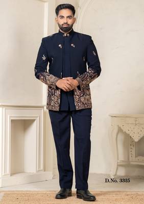 Blue daman jodhpuri for men | men's ethnic wear 2