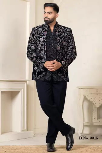 Navy blue jodhpuri for men | men's ethnic wear
