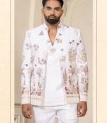Carnival white jodhpuri for men | men's ethnic wear