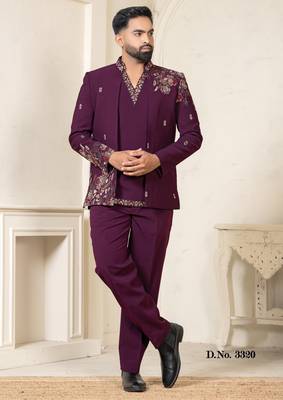Wine jodhpuri for men | men's ethnic wear 2