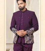 Wine jodhpuri for men | men's ethnic wear