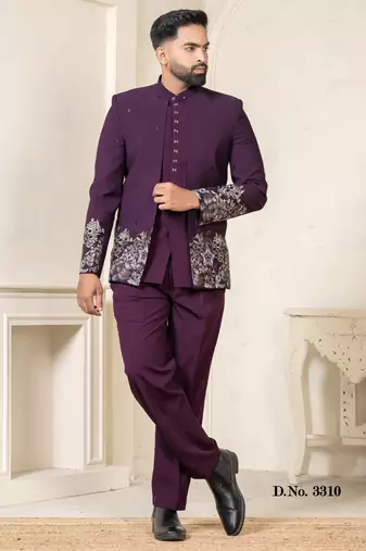 Wine jodhpuri for men | men's ethnic wear