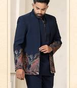 Navy blue open jodhpuri for men | men's ethnic wear