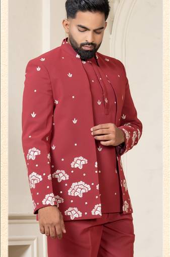 Tango red open jodhpuri for men | men's ethnic wear