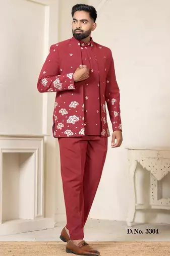 Tango red open jodhpuri for men | men's ethnic wear