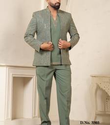 Pista green open jodhpuri for men | men's ethnic wear