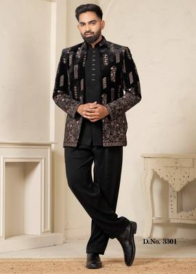 Black open jodhpuri for men | men's ethnic wear 2
