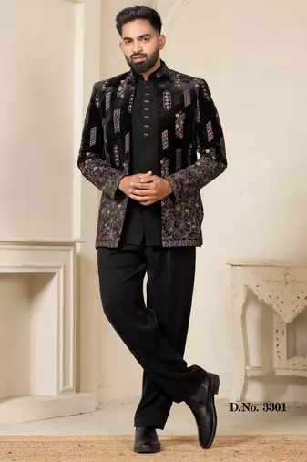 Black open jodhpuri for men | men's ethnic wear