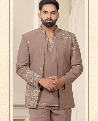 Light brown jodhpuri for men | men's ethnic wear 1