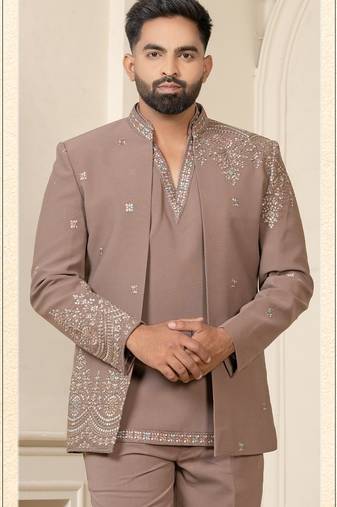 Light brown jodhpuri for men