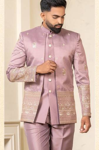 Lavender jodhpuri for men | men's ethnic wear