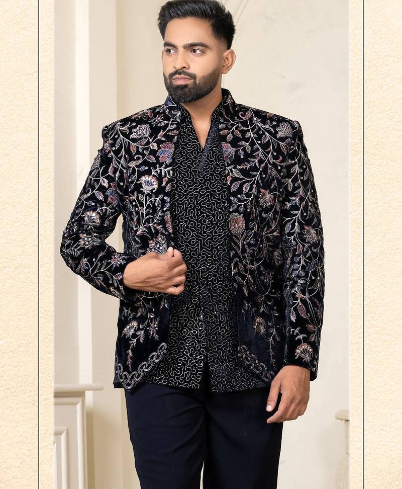 Navy blue jodhpuri for men | men's ethnic wear