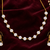 Pearl necklace and earrings jewellery set with silver and gold chain necklace with earrings, silver & gold tone.
