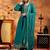 Sea Green Silk Blend Sequin Embroidered Anarkali Kurta With Trousers & Dupatta