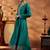 Sea Green Silk Blend Sequin Embroidered Anarkali Kurta With Trousers & Dupatta