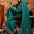 Sea Green Silk Blend Sequin Embroidered Anarkali Kurta With Trousers & Dupatta