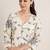 Off White Cotton Floral Embroidered Regular Kurta with Trousers & With Dupatta