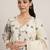 Off White Cotton Floral Embroidered Regular Kurta with Trousers & With Dupatta
