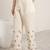 Off White Cotton Floral Embroidered Regular Kurta with Trousers & With Dupatta