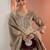Beige Silk Blend Ethnic Motifs Embroidered Regular Thread Work Kurta with Trousers & With Dupatta