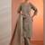 Beige Silk Blend Ethnic Motifs Embroidered Regular Thread Work Kurta with Trousers & With Dupatta