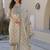 Cream Cotton Ethnic Motifs Embroidered Regular Thread Work Kurta with Trousers & With Dupatta