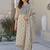 Cream Cotton Ethnic Motifs Embroidered Regular Thread Work Kurta with Trousers & With Dupatta