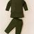 Boy's green blended cotton ethnic kurta pajama set with embroidered nehru jacket