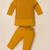 Boy's yellow blended cotton ethnic kurta pajama set with embroidered nehru jacket