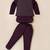 Boy's purple blended cotton ethnic kurta pajama set with embroidered nehru jacket
