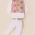 Boy's pink blended cotton ethnic kurta pajama set with printed nehru jacket