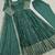 dark green color embroidery and sequins work silk blend gown set