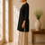 Black cotton plain casual kurta set for women
