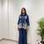 blue color embroidery work cotton salwar suit