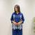 blue color embroidery work cotton salwar suit