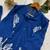 blue color embroidery work cotton salwar suit