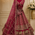 Rani Pink color Tatamie Zari Work Dori Embroidered Sequins work Silk blend lehenga choli set