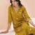 Mustard hand work straight kurta set